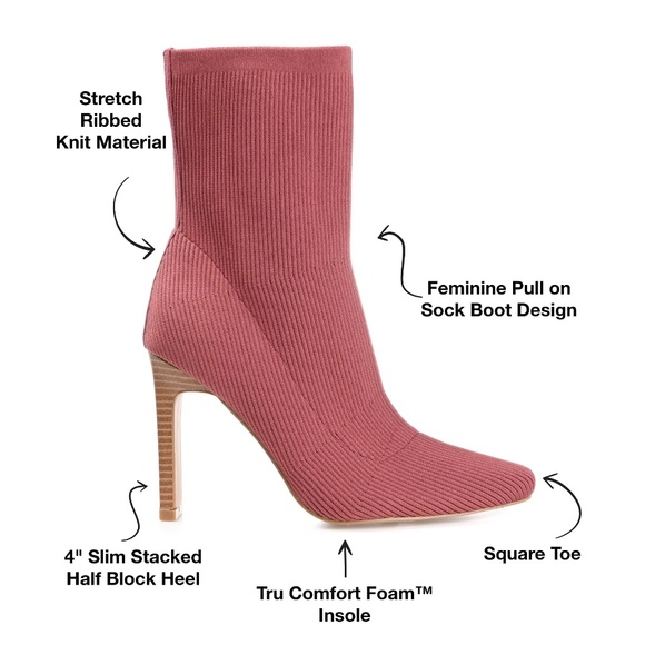 Journey Collection Pull On Ribbed Bootie Size 12 - Picture 2 of 5